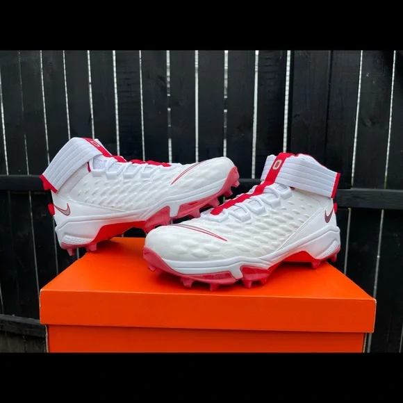 Nike Force Savage Pro 2 Shark Promo Linemen Football Cleats White Red Size 14 Nike Force Savage Pro 2 Shark Promo Linemen Football Cleats  main image 3